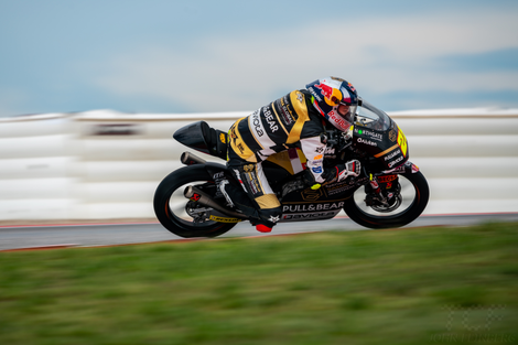 Raul Fernandez (25) took second place qualifying during a few damp laps around COTA.